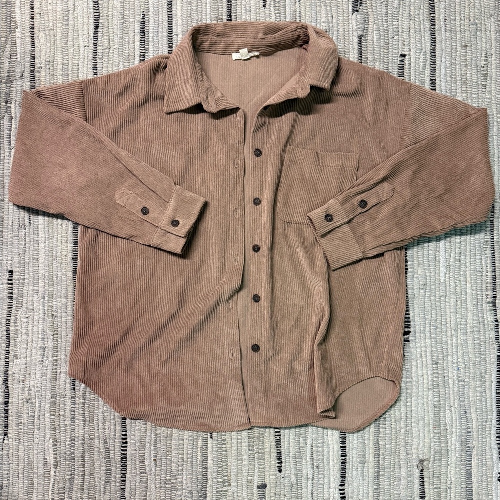 Blu Pepper Taupe Corduroy Shirt
